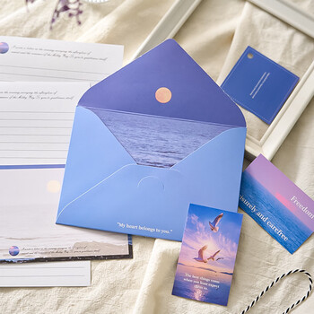 洧宜贺卡信封信纸套装创意高颜值贺卡高级感精美表白告白信封送女友生日礼物信纸送闺蜜手写贺卡