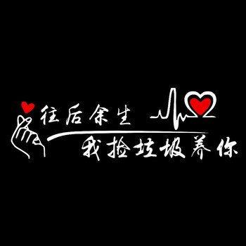 灯眉改装新款创意搞笑抖音网红同款文字创意划痕遮挡往后余生白色70cm