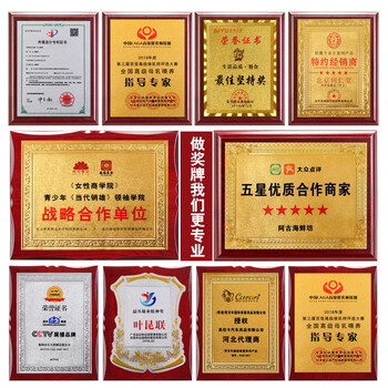 actoys金箔奖牌授权牌木托牌匾制作木质荣誉铜牌挂牌加盟代理年会牌
