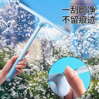 柏图佳擦玻璃神器高层窗外擦窗器玻璃刮镜子台面双面玻璃刮水器白蓝随机