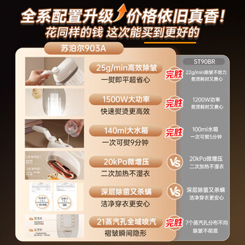 苏泊尔（SUPOR）【手持热卖榜TOP1】手持挂烫机25g/min大蒸汽140ml微增压家用手持熨烫机电熨斗便携式903A礼品礼物