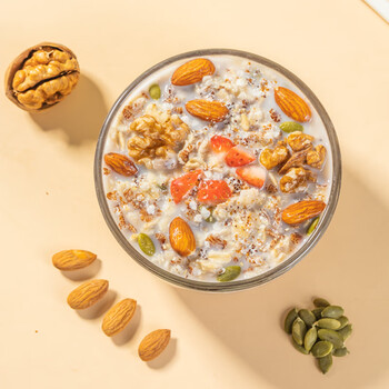 觅珍奇亚籽坚果燕麦片无糖食品糖尿病人主食专用食品老年人早餐1000g