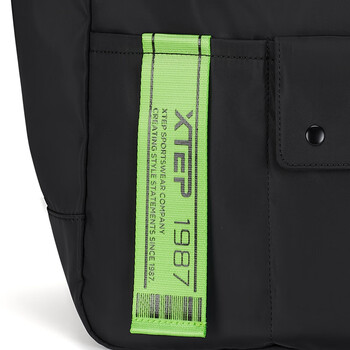 特步情侣拎包手提包户外时尚百搭休闲包大容量 黑 均码 