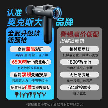 奥克斯（AUX）筋膜枪专业级肌肉按摩器经膜颈椎家用按摩器肩颈按摩仪腿部便携式健身肌肉放松父母亲节礼物男女