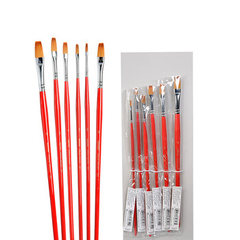 【全网低价】樱花(SAKURA)尼龙水彩画笔平头套装水粉画油画丙烯颜料美术画笔学生初学者美术专用VB28101-6P美术写生