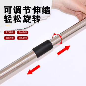 洧宜手持伸缩旗杆 不锈钢加厚款 导游指挥旗手摇旗手举旗杆 防滑橡胶手柄 户外广告会议用旗杆