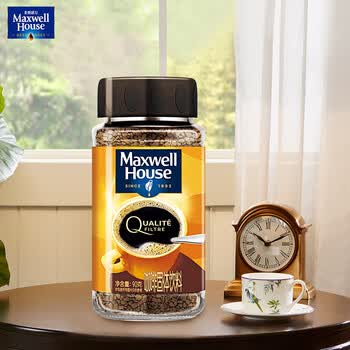 麦斯威尔（Maxwell House）冻干金咖啡90g瓶装 进口0糖0脂冰美式拿铁冷萃 速溶黑咖啡粉健身