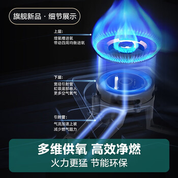 华帝燃气灶家用5.0kW大火力高热效易打理猛火灶台式嵌入式两用煤气灶双灶台灶具JZY-i10072B（液化气）