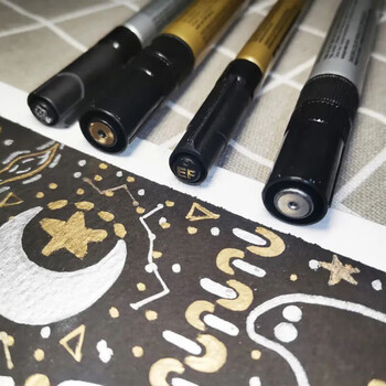 樱花（SAKURA）油漆笔金色2.0mm 签字笔记号笔马克笔年会签到笔 商务明星签名签到笔防水不掉色描金补漆手绘涂鸦