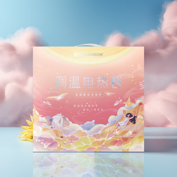 彩虹 全线路安全调温电热毯（单人）印花1.5米*0.7米T1570 