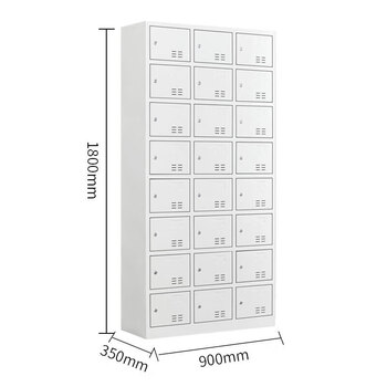 施尔福 更衣柜铁皮柜员工宿舍柜存包柜带锁鞋柜常规款二十四门储物柜