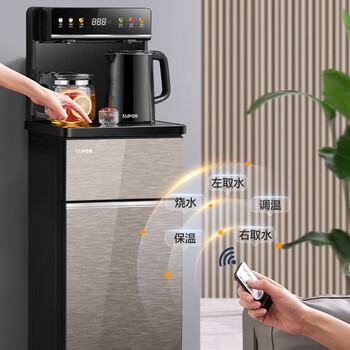 苏泊尔（SUPOR）茶吧机 家用饮水机茶吧柜 智能遥控六段控温双壶双出水 大容量储物柜多功能泡茶机 SW-CBJ30