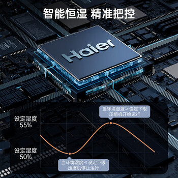 海尔（Haier）除湿机抽湿机 吸湿器22升/天 家用轻音烘干防潮干燥机地下室干衣机 CF22-JY1