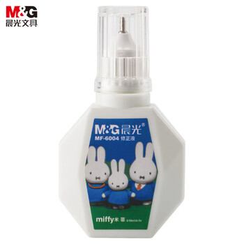 晨光（M&G）18ml便携修正液学生涂改液改正液米菲系列修正笔带刷MF6004 6瓶装