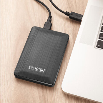 科硕（KESU）1TB 移动硬盘 大容量 USB3.0手机笔记本电脑外接存储机械硬盘2.5英寸 K1-时尚黑+硬盘包 