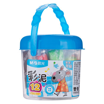 晨光（M&G）彩泥橡皮泥12色无毒爱心筒装儿童手工益智DIY玩具套装AKE04029单筒装