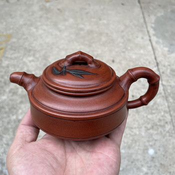 竹段透かし壺 中国茶器  宜興 茶道具 紫砂壺 紫砂急須 朱泥　新品未使用 全手工宜兴紫砂茶壶[如意提梁] (紫泥- 380ml) – YIQIN TEA HOUSE