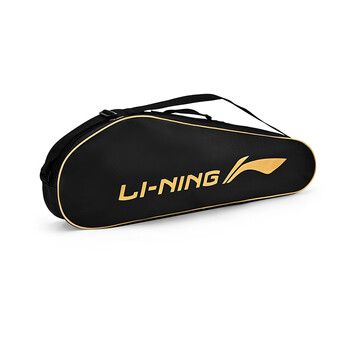 李宁（LI-NING）羽毛球包男女单肩背包 2支装拍包 黑金