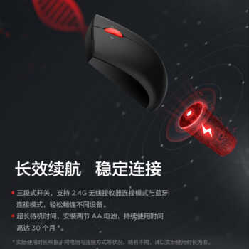 ThinkPad联想 无线蓝牙双模鼠标 经典小红点 笔记本 台式机办公鼠标 适配ThinkBook笔记本电脑 午夜黑