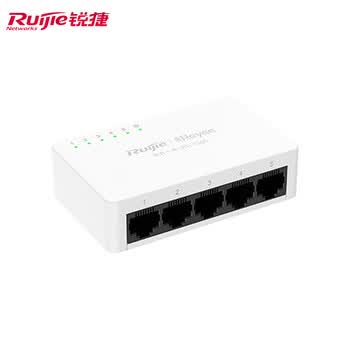 锐捷5口百兆交换机RG-YS05 非网管即插即用 全线速转发数据稳定 家用企业宿舍监控交换器分线器