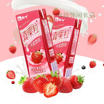 蒙牛(mengniu)真果粒牛奶饮品整箱批发随机黄桃蓝莓/草莓/椰果芦荟味