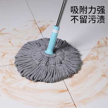 美丽雅拧水拖把40cm杆长125cm2拖头旋转免手洗吸水家用老式懒人地拖墩布 美丽雅拧水拖把40cm杆长125cm2拖头旋转免手洗吸水家用老式懒人地拖墩布