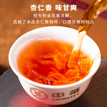 中茶茶叶 安化黑茶  安化小金花 金花茯茶 100g 中华老字号