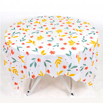 SHUANG YU一次性印花桌布1.6米家用台布10张野营户外餐垫桌垫