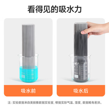 美丽雅胶棉拖把头替换装34cm1个装适用一键换头拖把备件吸水海绵一拖净