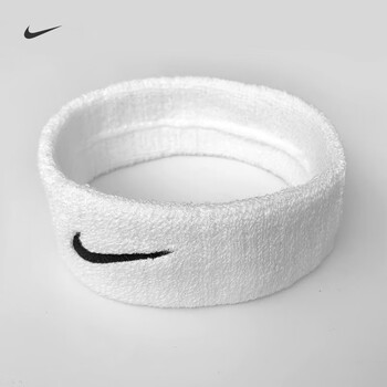 耐克（NIKE）运动吸导汗头带跑步健身束发带防止汗头箍新款白色N1012407101OS