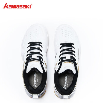 川崎（KAWASAKI）羽毛球鞋男款女士稳定耐磨减震专业运动鞋B3329 白黑 36