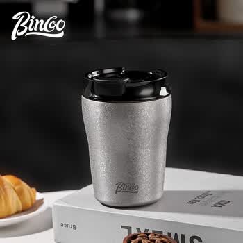 Bincoo咖啡杯陶瓷涂层内胆保温杯不锈钢复古高颜值户外随行水杯子