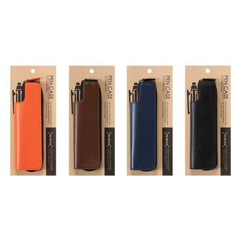 仲林(Nakabayashi)PU皮面简约笔袋 学生中高大学生办公文具袋小巧创意笔盒 橘色 MY-PCN-001OR 仲林(Nakabayashi)PU皮面简约笔袋 学生中高大学生办公文具袋小巧创意笔盒 橘色 MY-PCN-001OR