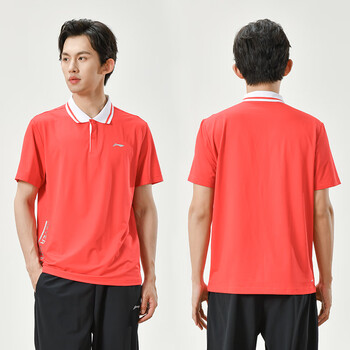 李宁（LI-NING）乒乓球服羽毛球服短袖polo衫新秀系列舒适透气运动上衣男女 3XL 