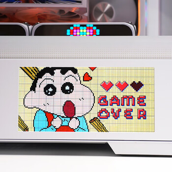 爱国者（aigo）星璨岚屏显版 白色 游戏电脑台式主机箱 支持360水冷 M-ATX主板/四面快拆/270°海景房/5090显卡