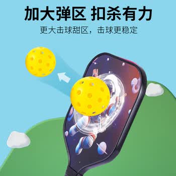雅望匹克球拍儿童专用超轻玻璃纤维初学者耐用学生入门训练双拍套装黑
