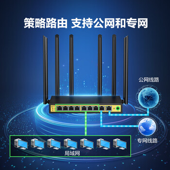 磊科（netcore）B11全千兆9口企业级无线路由器 1200M双频5G多WAN口 家用商用高速路由WiFi穿墙/多运营商接入