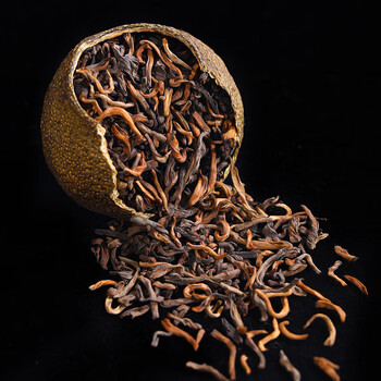 采茶伯正宗真新会小青柑普洱茶500g生晒陈皮普洱熟茶叶送礼盒送长辈领导