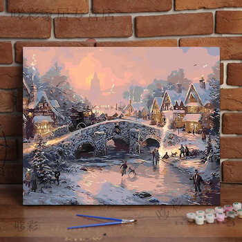春雪 油彩画 Snowstorm / Japanese Old Town 水彩画 #shiba_watercolor