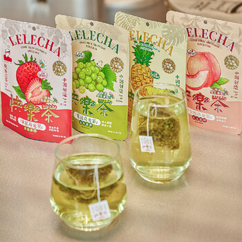 乐乐茶水果茶 白桃葡萄草莓菠萝乌龙茶组合装 花草养生茶冷热泡茶包28包