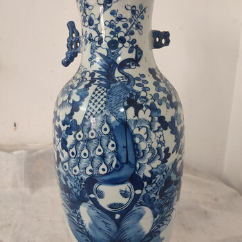 清代　青花花瓶　花器 景徳鎮花瓶 故宮蔵磁複製 清朝同治 青花人物紋瓶 : 中国貿易公司ctc