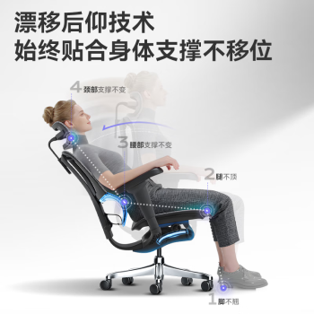 Ergonor保友优b雄鹰 人体工学椅电脑椅 久坐舒适办公椅电竞椅子 银白网