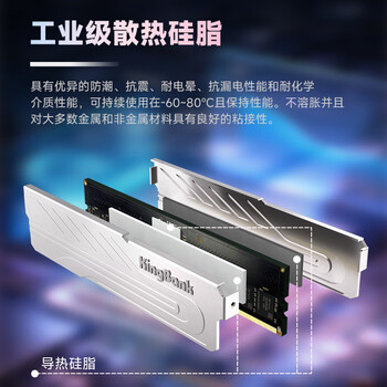 金百达（KINGBANK）32GB(16GBX2)套装 DDR5 6400 台式机内存条海力士M-die颗粒 银爵 C32 Deepseek硬件