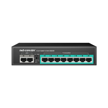 磊科（netcore）SG2010P 10口千兆8口供电POE交换机 企业级家用宿舍监控网络网线分线器 兼容百兆 金属机身 