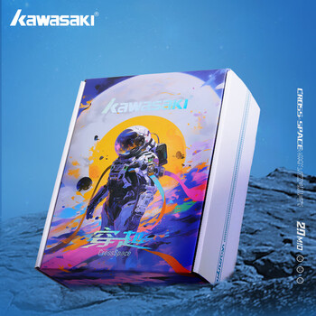 川崎（KAWASAKI）儿童羽毛球鞋穿越2.0耐磨男女童同款运动鞋B4412 白蓝 37