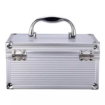 欧唛(oumai) 印章箱 手提多格多功能印章盒公司财务企业办公专用 带锁公章收纳盒 12格印章箱