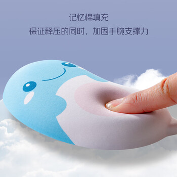 WOMT无墨  可爱卡通鼠标手托 笔记本电脑桌面腕托 鼠标垫护腕 记忆棉手腕垫办公游戏家用碗托女生