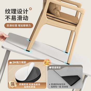 艾杰普桌椅脚垫椅子板凳加厚耐磨防滑贴桌腿垫防响家具保护垫方圆形40片