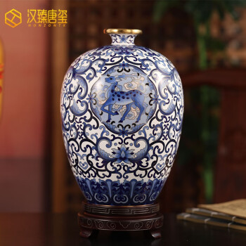 景泰蓝铜花瓶- 京东