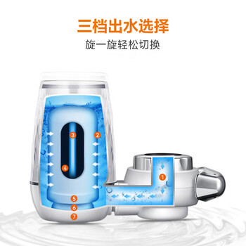 九阳（Joyoung）净水器水龙头台式前置净水机家用厨房过滤器自来水可视化可清洗滤芯JYW-T05 1机4芯套装